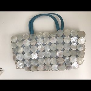 Hype Turquoise Fabric/Shell covered bag